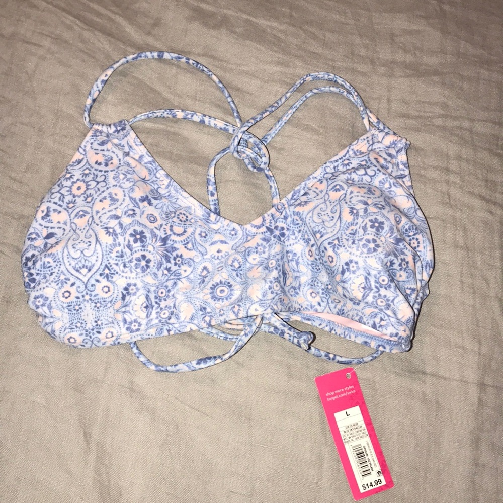 Xhilaration light pink and baby blue bikini top